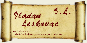 Vladan Leskovac vizit kartica